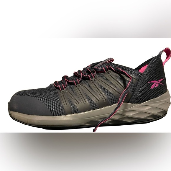 Reebok Astroride RB308 Steel Toe Shoes Sneaker 7W Women Navy Purple - Picture 8 of 15